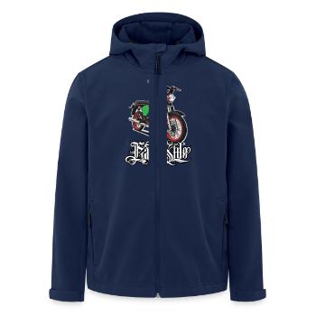 S51 (green) // Illustration - Men’s Recycled Softshell Jacket by Stanley/Stella - navy - Front - AI Model Male 185 light (185cm)