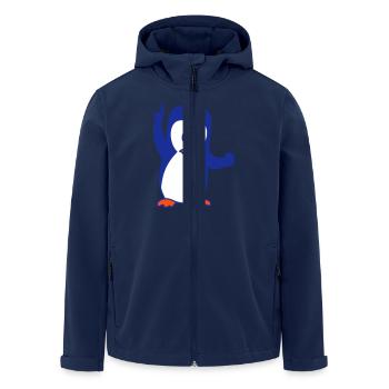 Süßer Pinguin Antarktis Südpol Zoo Tier Vogel Cool - Recycelte Männer Softshell-Jacke von Stanley/Stella - Navy - Vorne - AI Model Male 185 light (185cm)
