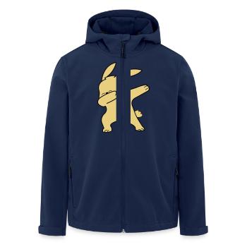 Dabbing Rabbit - Men’s Recycled Softshell Jacket by Stanley/Stella - navy - Front - AI Model Male 185 light (185cm)