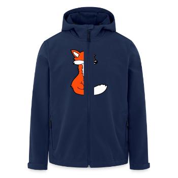 Renard Renard roux Animal sauvage Intelligent Habitants de la forêt - Veste softshell homme en polyester recyclé Stanley/Stella - marine - Devant - AI Model Male 185 light (185cm)