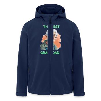 The best grandfather - Men’s Recycled Softshell Jacket by Stanley/Stella - navy - Front - AI Model Male 185 light (185cm)