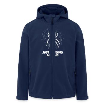 Just Hanging Around - Men’s Recycled Softshell Jacket by Stanley/Stella - navy - Front - AI Model Male 185 light (185cm)