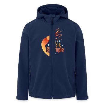 Keep It Shrimple Seafood Shrimp Lover - Recycelte Männer Softshell-Jacke von Stanley/Stella - Navy - Vorne - AI Model Male 185 light (185cm)