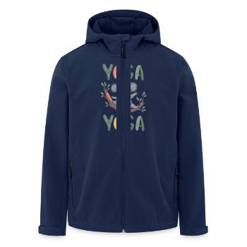 Yoga Koala - Men’s Recycled Softshell Jacket by Stanley/Stella - navy - Front - AI Model Male 185 light (185cm)
