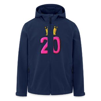 Maillot à 20 chiffres Couronne - Veste softshell homme en polyester recyclé Stanley/Stella - marine - Devant - AI Model Male 185 light (185cm)