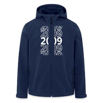 2009 2009 2009 - Men’s Recycled Softshell Jacket by Stanley/Stella - navy - Front - AI Model Male 185 light (185cm)