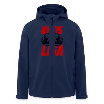 Kreisliga Bier - Recycelte Männer Softshell-Jacke von Stanley/Stella - Navy - Vorne - AI Model Male 185 light (185cm)