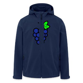 Grapes Comic - Men’s Recycled Softshell Jacket by Stanley/Stella - navy - Front - AI Model Male 185 light (185cm)