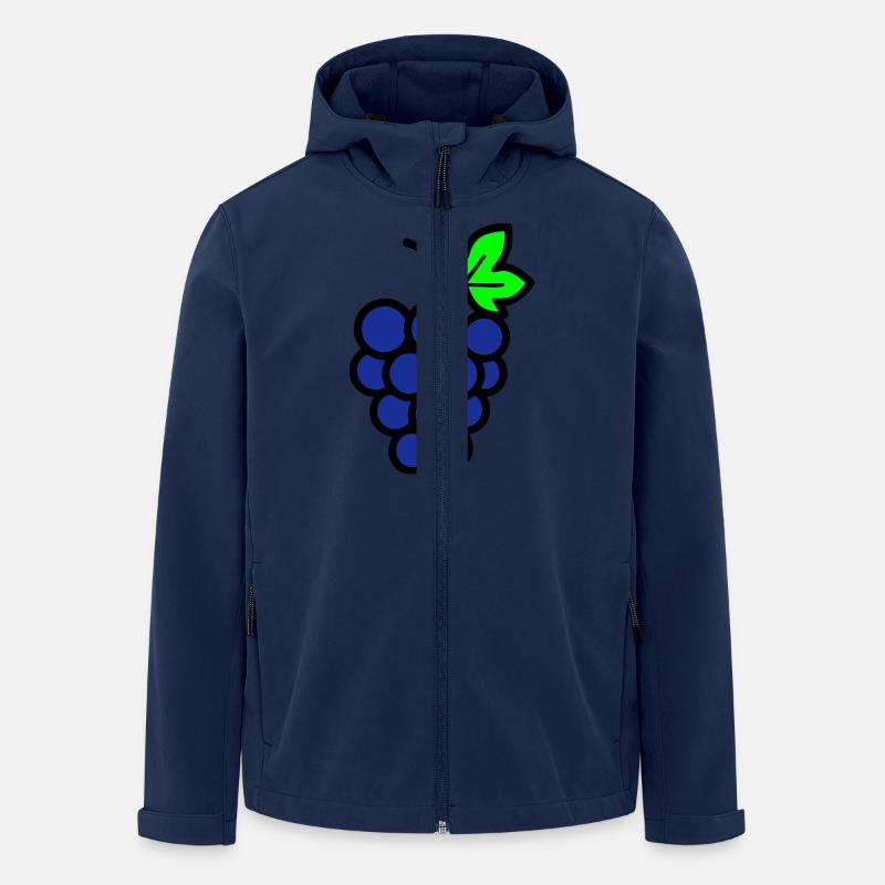 Grapes Comic - Men’s Recycled Softshell Jacket by Stanley/Stella - navy