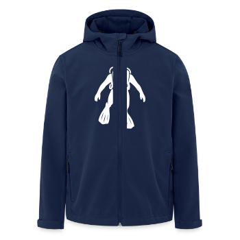 Taucher Apnoe - Recycelte Männer Softshell-Jacke von Stanley/Stella - Navy - Vorne - AI Model Male 185 light (185cm)