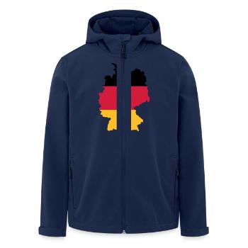 Deutschland - Recycelte Männer Softshell-Jacke von Stanley/Stella - Navy - Vorne - AI Model Male 185 light (185cm)