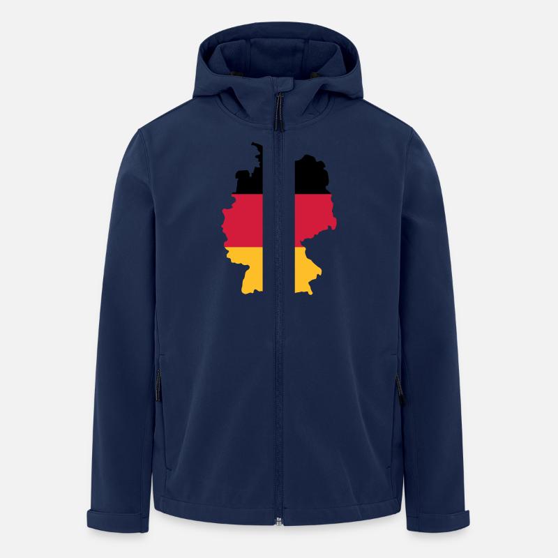 Deutschland - Recycelte Männer Softshell-Jacke von Stanley/Stella - Navy