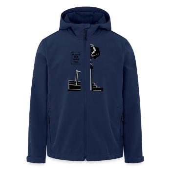 Handrail - Men’s Recycled Softshell Jacket by Stanley/Stella - navy - Front - AI Model Male 185 light (185cm)