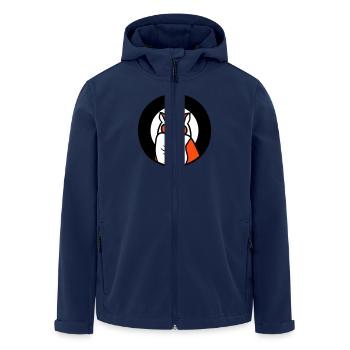 Owl Bird Eagle Owl Night Bird Barn Owl Owl Comic - Men’s Recycled Softshell Jacket by Stanley/Stella - navy - Front - AI Model Male 185 light (185cm)