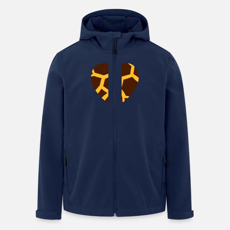 herz_giraffe - Recycelte Männer Softshell-Jacke von Stanley/Stella - Navy