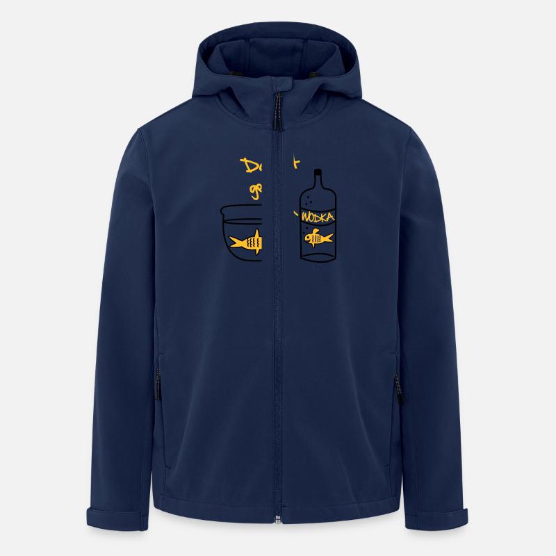 Goldfisch Wodka Design - Recycelte Männer Softshell-Jacke von Stanley/Stella - Navy