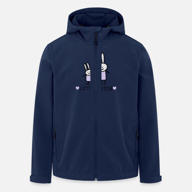 little Sster /rabbits) - Men’s Recycled Softshell Jacket by Stanley/Stella - navy