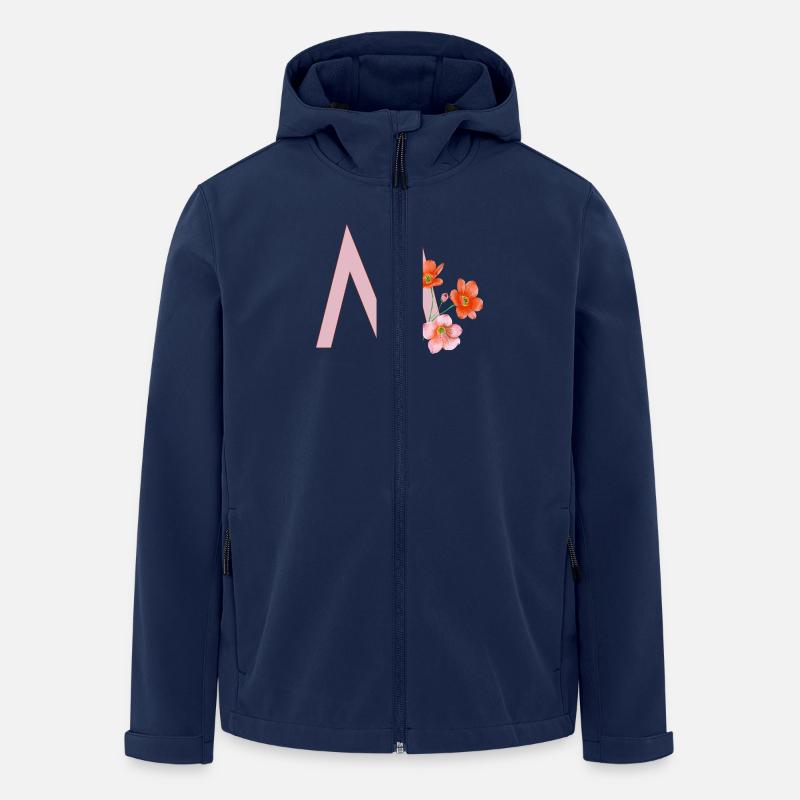M with flowers - Men’s Recycled Softshell Jacket by Stanley/Stella - navy