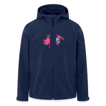 Hippo in a tractor - Men’s Recycled Softshell Jacket by Stanley/Stella - navy - Front - AI Model Male 185 light (185cm)