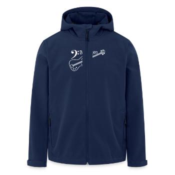 Bassisten dürfen das! (weiß) - Recycelte Männer Softshell-Jacke von Stanley/Stella - Navy - Vorne - AI Model Male 185 light (185cm)