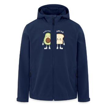 Avocado & Bread Love Illustration - Men’s Recycled Softshell Jacket by Stanley/Stella - navy - Front - AI Model Male 185 light (185cm)