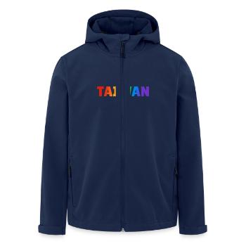 TAÏWAN arc-en-ciel LGBTQ gay pride - Veste softshell homme en polyester recyclé Stanley/Stella - marine - Devant - AI Model Male 185 light (185cm)