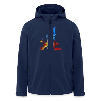 Europa - Recycelte Männer Softshell-Jacke von Stanley/Stella - Navy - Vorne - AI Model Male 185 light (185cm)