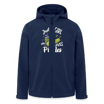 PICKLES - Men’s Recycled Softshell Jacket by Stanley/Stella - navy - Front - AI Model Male 185 light (185cm)
