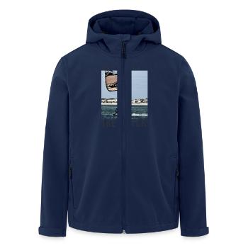 Beach4 - Recycelte Männer Softshell-Jacke von Stanley/Stella - Navy - Vorne - AI Model Male 185 light (185cm)
