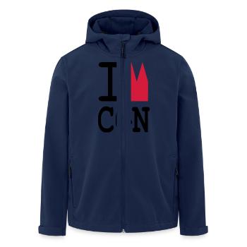 I Dom CGN - Recycelte Männer Softshell-Jacke von Stanley/Stella - Navy - Vorne - AI Model Male 185 light (185cm)
