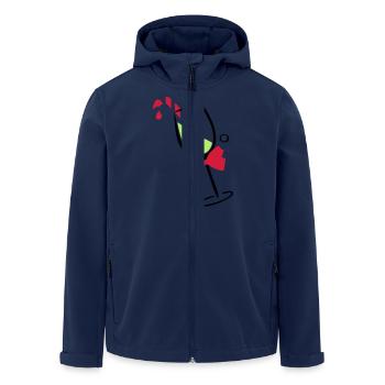 Christmas drink - Men’s Recycled Softshell Jacket by Stanley/Stella - navy - Front - AI Model Male 185 light (185cm)