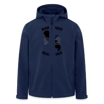 972_Martinique_black - Veste softshell homme en polyester recyclé Stanley/Stella - marine - Devant - AI Model Male 185 light (185cm)