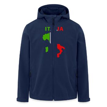 italia - Recycelte Männer Softshell-Jacke von Stanley/Stella - Navy - Vorne - AI Model Male 185 light (185cm)