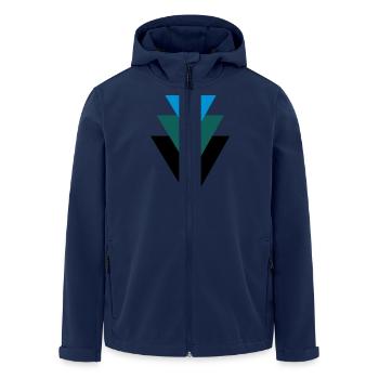 drei dreiecke kleiner wer - Men’s Recycled Softshell Jacket by Stanley/Stella - navy - Front - AI Model Male 185 light (185cm)