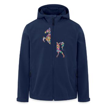 horse - Men’s Recycled Softshell Jacket by Stanley/Stella - navy - Front - AI Model Male 185 light (185cm)