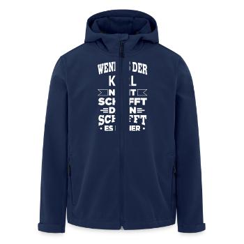 KARL - Recycelte Männer Softshell-Jacke von Stanley/Stella - Navy - Vorne - AI Model Male 185 light (185cm)