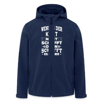 KURT - Recycelte Männer Softshell-Jacke von Stanley/Stella - Navy - Vorne - AI Model Male 185 light (185cm)