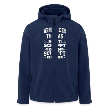 THOMAS - Recycelte Männer Softshell-Jacke von Stanley/Stella - Navy - Vorne - AI Model Male 185 light (185cm)