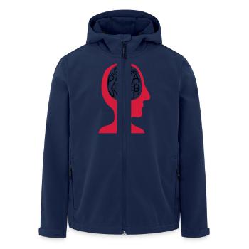 Finger weg von meiner Paranoia - Recycelte Männer Softshell-Jacke von Stanley/Stella - Navy - Vorne - AI Model Male 185 light (185cm)
