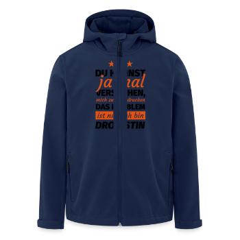 Drogistin Geschenk - Recycelte Männer Softshell-Jacke von Stanley/Stella - Navy - Vorne - AI Model Male 185 light (185cm)