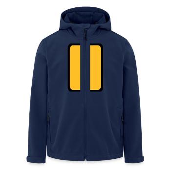 Carton jaune Arbitre - Veste softshell homme en polyester recyclé Stanley/Stella - marine - Devant - AI Model Male 185 light (185cm)