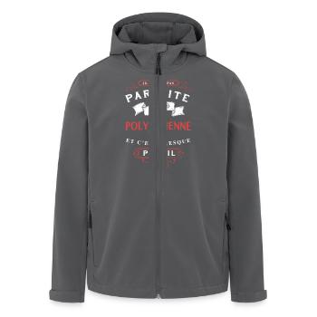 Polynesienne Parfaite - Veste softshell homme en polyester recyclé Stanley/Stella - charbon - Devant - AI Model Male 185 light (185cm)
