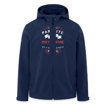 Polynesienne Parfaite - Veste softshell homme en polyester recyclé Stanley/Stella - marine - Devant - AI Model Male 185 light (185cm)