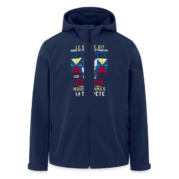 Réunionnais Tempête - Veste softshell homme en polyester recyclé Stanley/Stella - marine - Devant - AI Model Male 185 light (185cm)