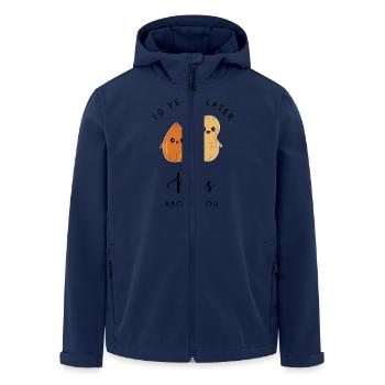 10 years later still nuts about you -10. Jahrestag - Men’s Recycled Softshell Jacket by Stanley/Stella - navy - Front - AI Model Male 185 light (185cm)