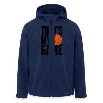 Basketball - That's my Game - Men’s Recycled Softshell Jacket by Stanley/Stella - navy - Front - AI Model Male 185 light (185cm)
