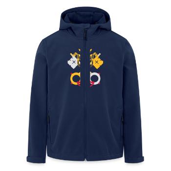 drapeau_vatican2 - Men’s Recycled Softshell Jacket by Stanley/Stella - navy - Front - AI Model Male 185 light (185cm)