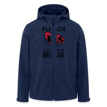 meat everything else is garnish - Men’s Recycled Softshell Jacket by Stanley/Stella - navy - Front - AI Model Male 185 light (185cm)
