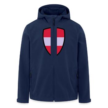 Austria flag - Men’s Recycled Softshell Jacket by Stanley/Stella - navy - Front - AI Model Male 185 light (185cm)