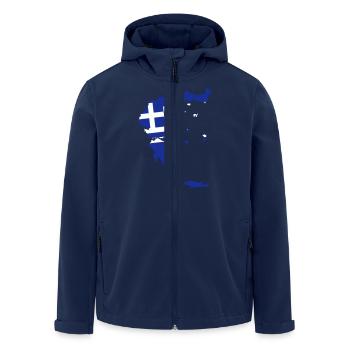 Greece - Men’s Recycled Softshell Jacket by Stanley/Stella - navy - Front - AI Model Male 185 light (185cm)